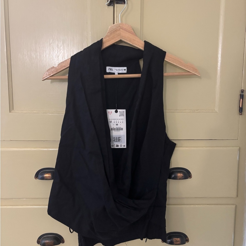 Zara Black Wrap Bodysuit
